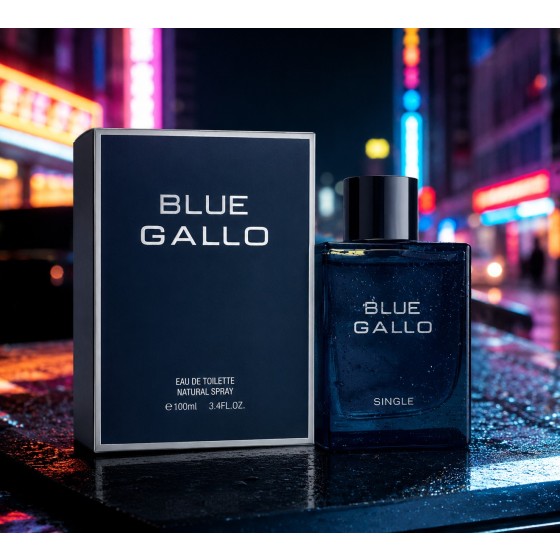 BLUE GALLO Men Perfume 100ml, Woody Aromatic Eau De Toilette